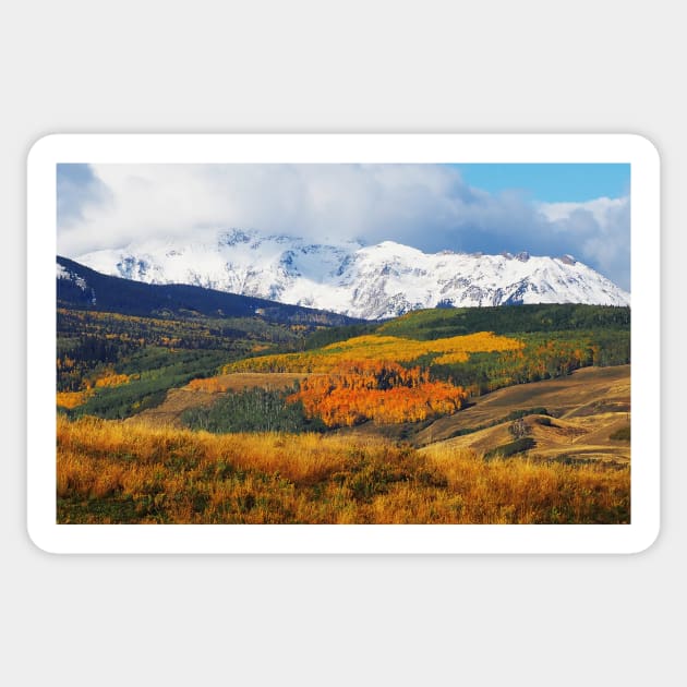 Fall colors in San Juan Mountains Sticker by algill